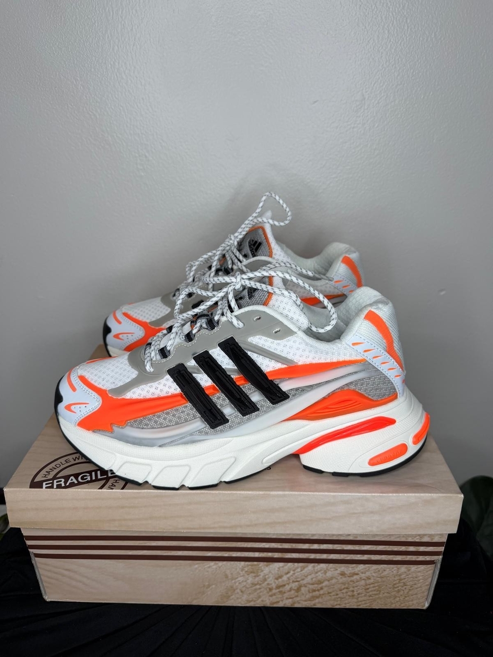 adidas Men White, Orange & Black Athletic Sneakers